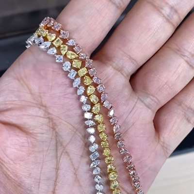 _Natural Fancy Yellow Diamond Bracelet_