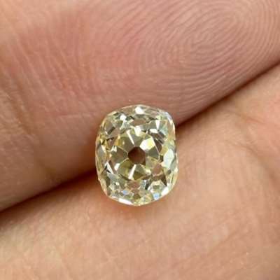 1.03ct Natural Light Yellow Genuine Vintage Old Miner Diamond vs1 clarity