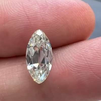 1.67ct GIA Certified Natural M Color. IF Clarity. Moval Shape Old Antique Cut.