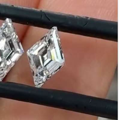  0.82ct Natural D Colour VVS2 Clarity Lozenge Shape Diamond Pair -