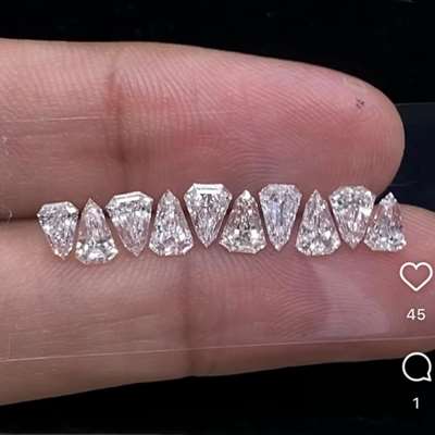  The Royal Shield Cuts ✨ 2.21ct total • 10 natural diamonds • FGH color • VVS/VS clarity