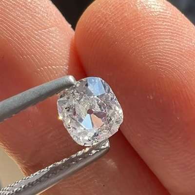 1.00ct Natural JK color I1 Clarity Old Miner Cut Diamond. 