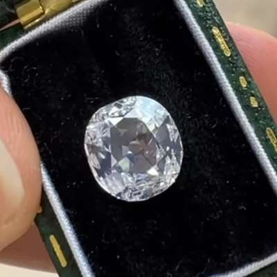 A 1.77ct GIA Natural J Color VVS2 Clarity Old Mine Brilliant Cut Diamond.