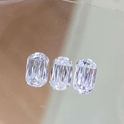 0.65cts total weight 3 pcs Natural ij color vvs2 clarity scissor cut diamond layout
