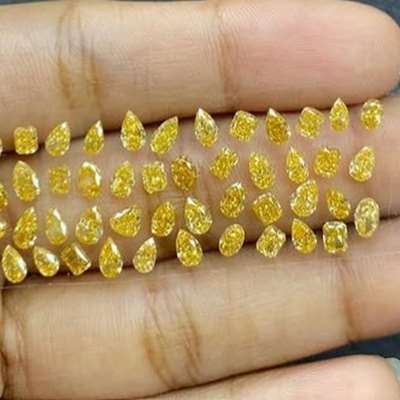  6.79ct total weight, comprising 47pcs of natural mix shape orange diamonds!
