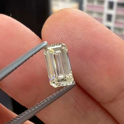  1.20ct GIA-certified natural M color, VVS1 clarity emerald-cut diamond