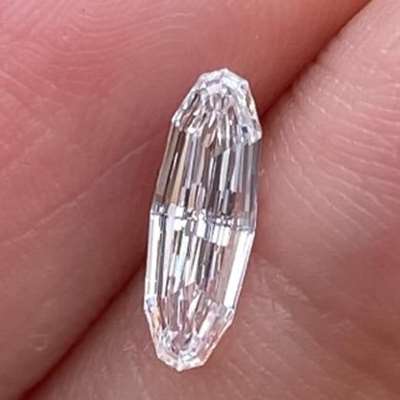 0.50ct GIA-certified natural E color moval step cut diamond, and it’s got that wow factor.