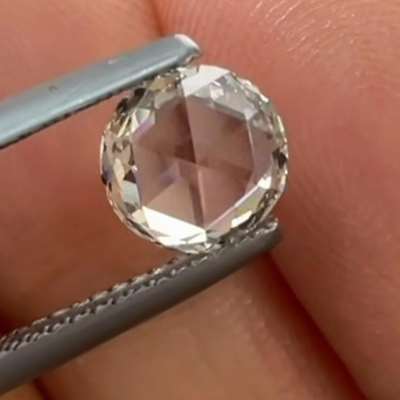 1.01ct IGI Certified natural i Color IF Clarity Round shape rosecut diamond
