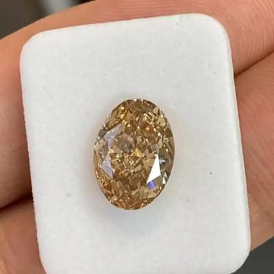 3.11ct natural brown VS1 clarity oval  diamond