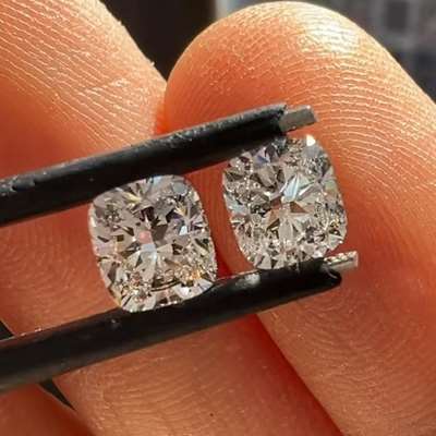 0.80ct & 0.81ct GIA Certified Natural G Color VS1 & VS2 Clarity Matching Pair Of Natural Elongated Cushion Cut Diamonds