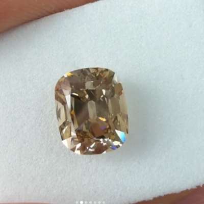 2.08ct IGI Certified Natural Fancy Yellowish Brown VS1 Clarity Old Mine Cut Diamond 