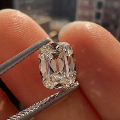1.58ct GIA Certified Natural N Color VS2 Clarity Old Miner Cushion Shape Diamond 