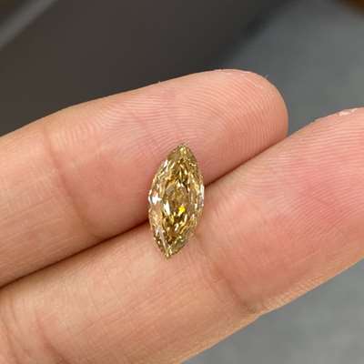 2.10ct GIA Certified Natural Fancy Brownish Yellow VS2 Clarity Marquise Shape Diamond 