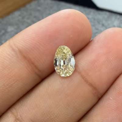 1.35cts natural O-P range VS1 clarity old cut egg shape diamond