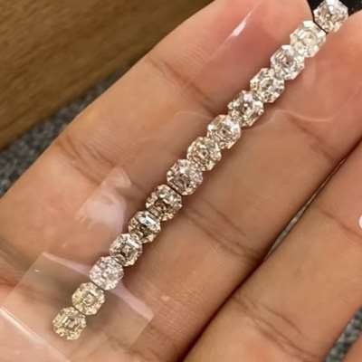 7.56cts total weight 14pcs natural brown VS-SI clarity asscher cut diamond layout