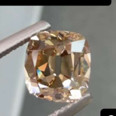  2.01ct GIA Certified Natural Fancy Brown VS2 Clarity Old Cut Cushion Shape Diamond