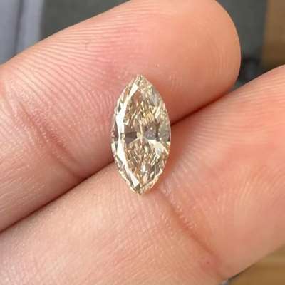 A 1.11cts Natural peachy brown VVS2 clarity marquise diamond