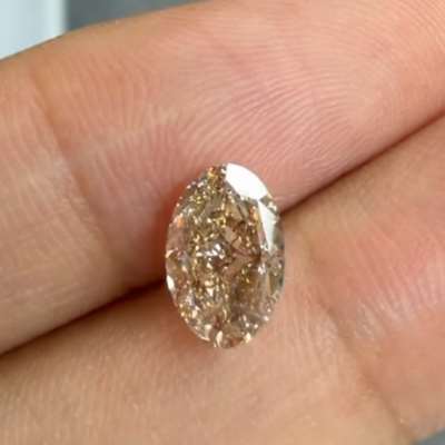 2.10ct Natural Copper Brown VS1 Oval Diamond