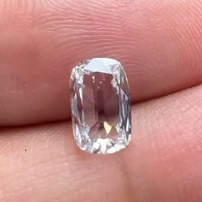 0.99ct GIA Certified Natural D Color. SI1 Clarity. Old Antique Cut Cushion Shape