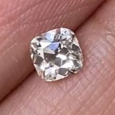  0.45cts GIA certified Old Cut Cushion Shape Diamond ,With its K color warmth and VVS1 clarity