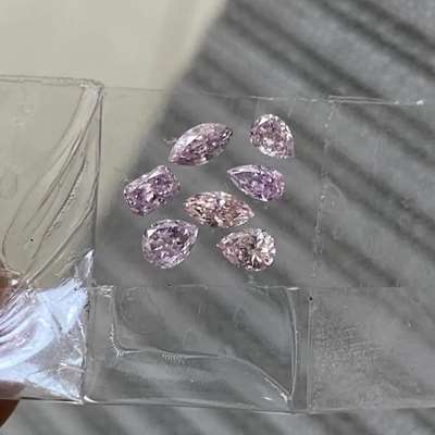 0.63ct Total Weight 7pcs Natural Pink Diamond layout