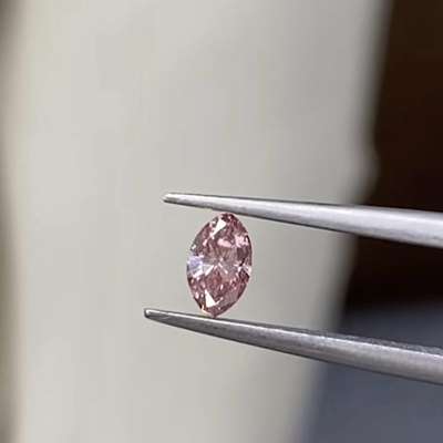 0.2ct GIA Natural Fancy INTENSE Orangy Pink colour I1 Clarity Marquise diamond 